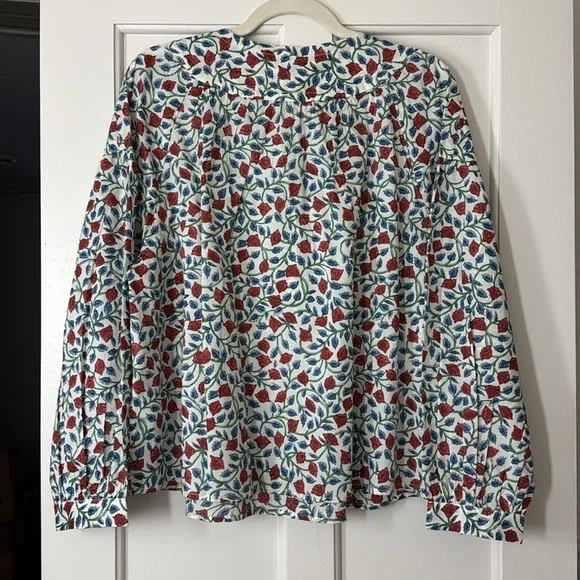 J.Crew Shirred popover top in rosewood floral CI523 - Picture 10 of 10